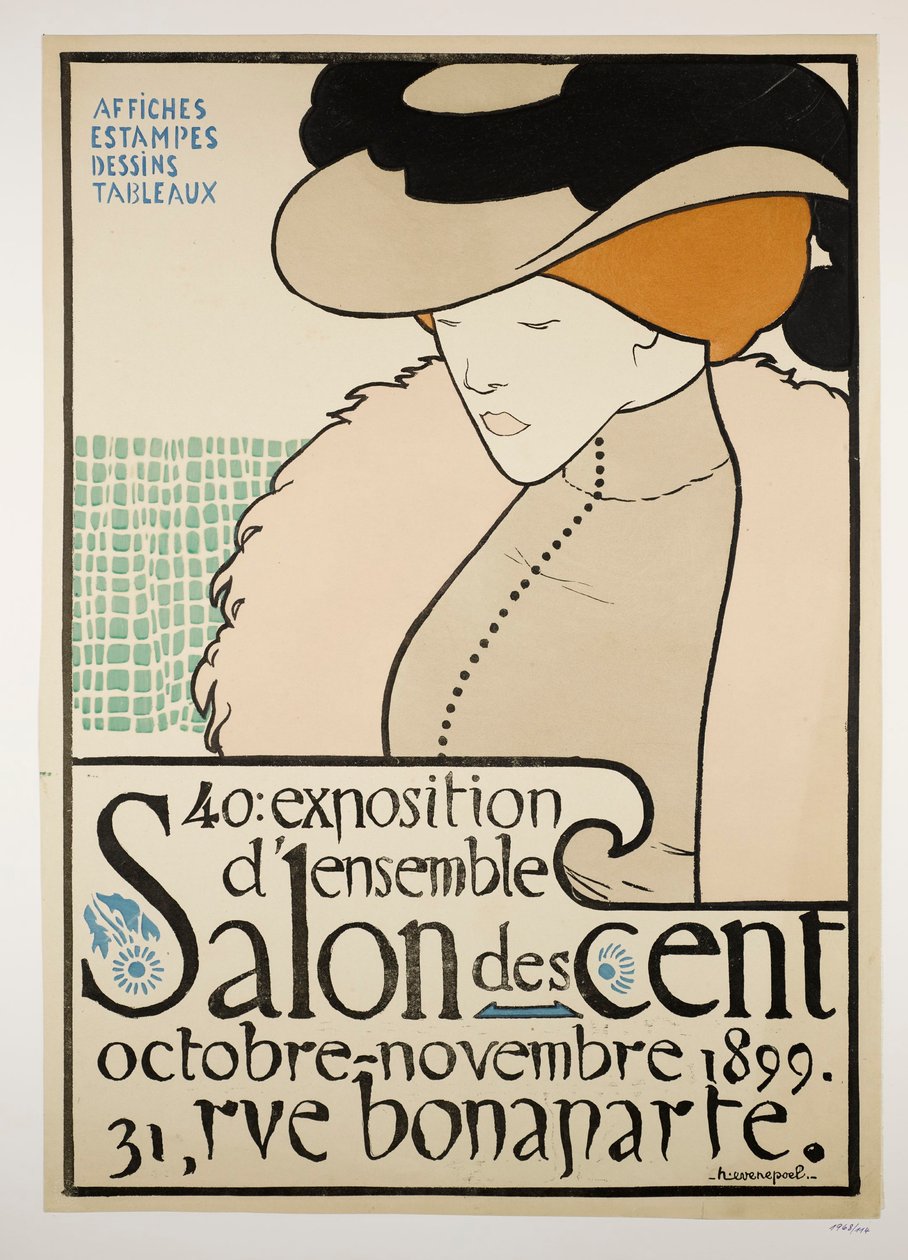 Salon des cents, udstillingsplakat af Henri Jacques Edouard Evenepoel