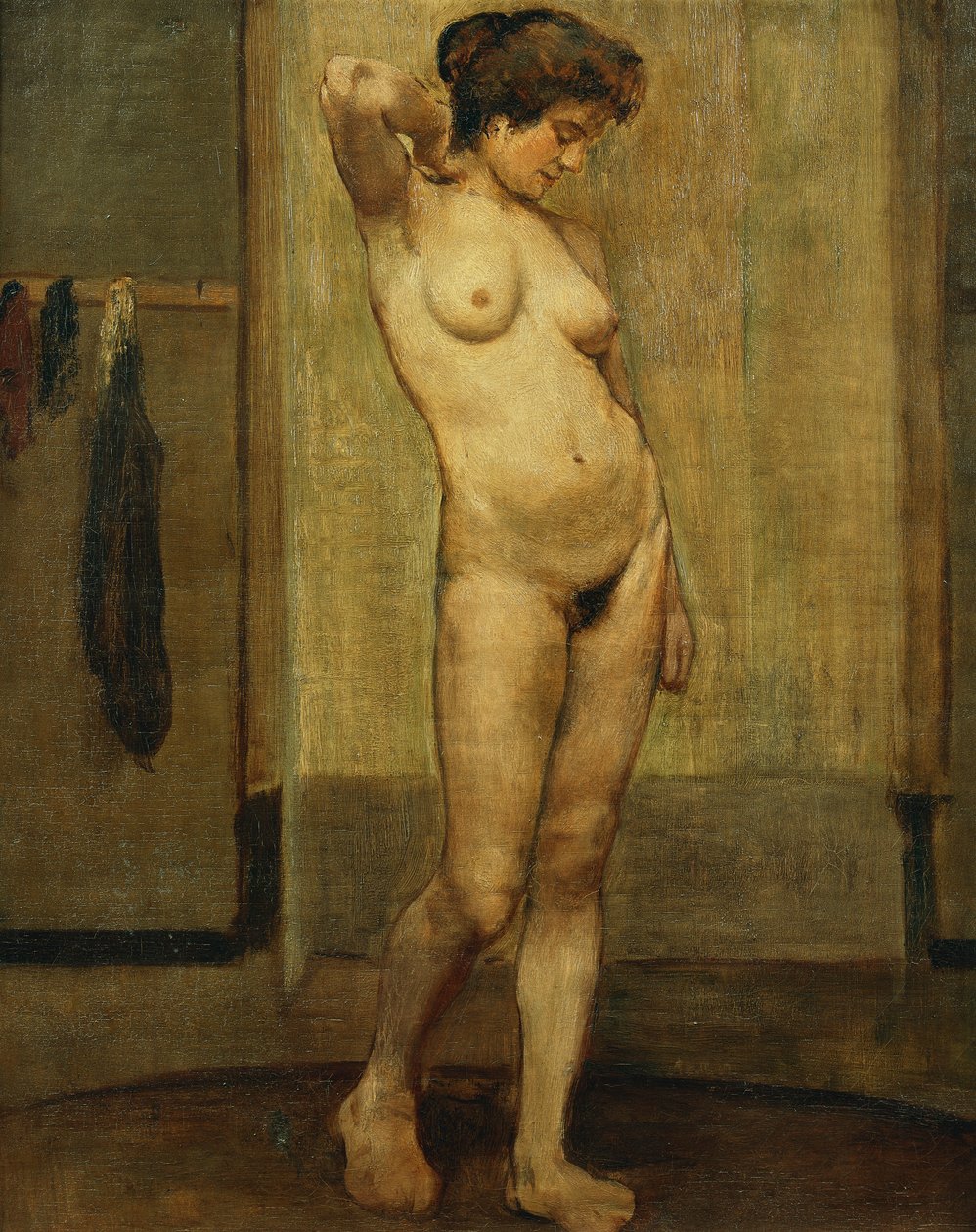 Stående nøgen; Nu Debout, af Henri Jacques Edouard Evenepoel