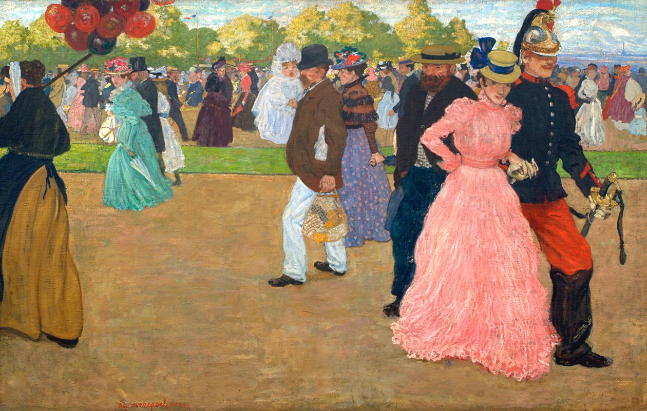 Søndagsvandring i Bois de Boulogne af Henri Jacques Edouard Evenepoel