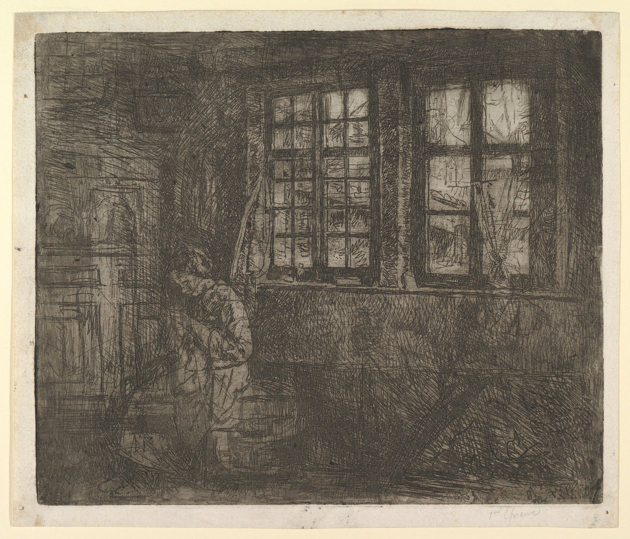 Smeden, ca. 1863. af Henri Jean Augustin de Braekeleer