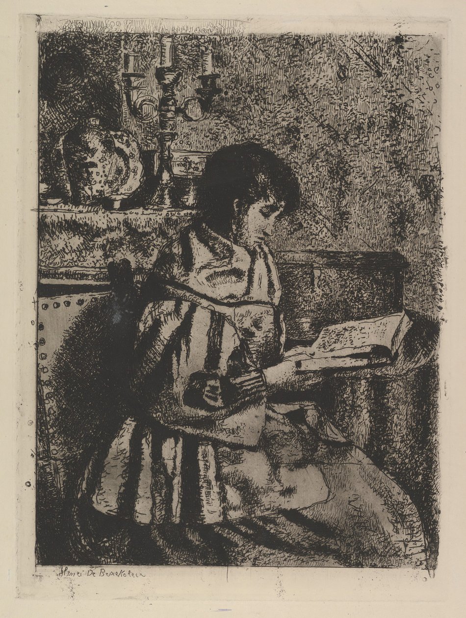 Læseren, ca. 1870. af Henri Jean Augustin de Braekeleer