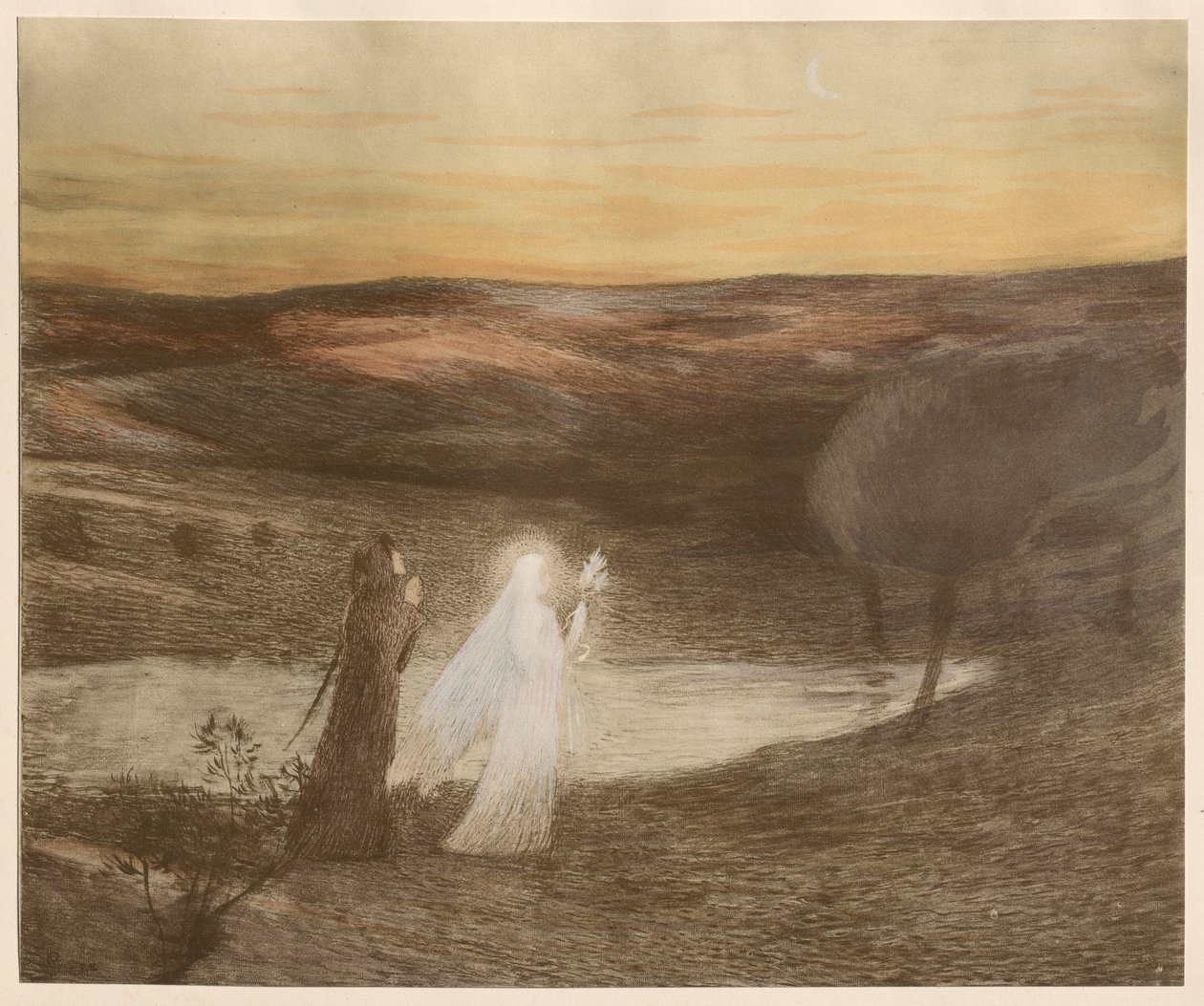 Dante møder Beatrix af Henri Jean Guillaume Martin
