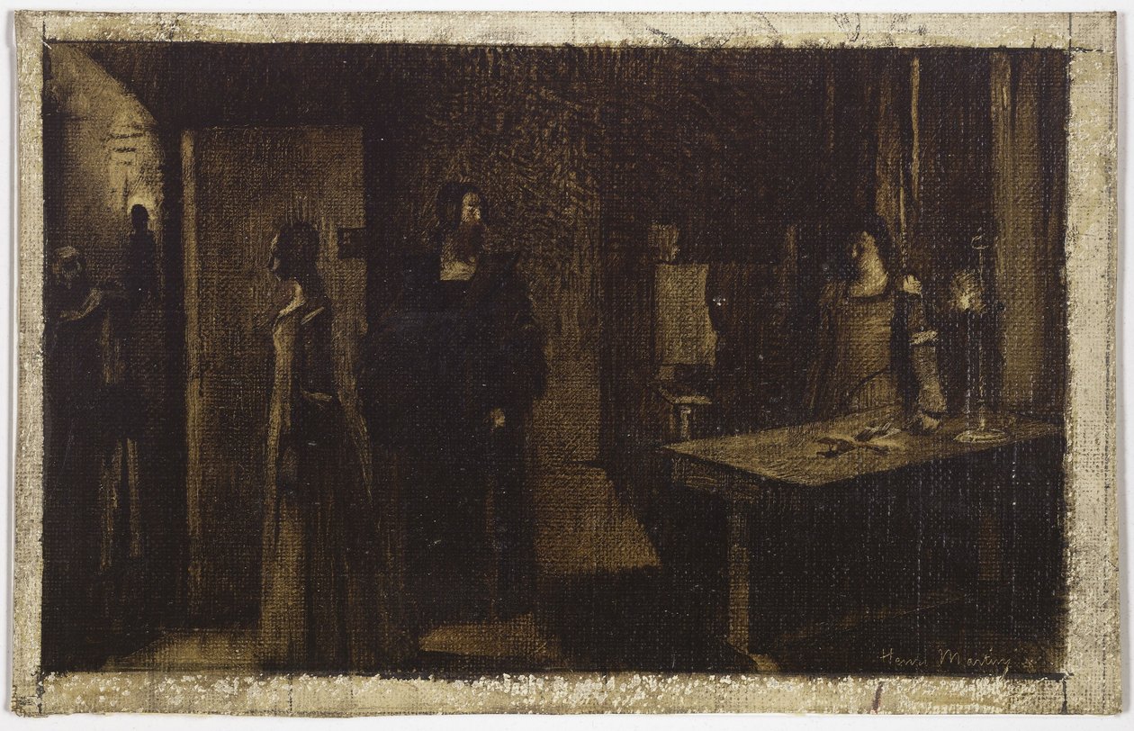 Krucifikset, ca. 1887 (olie på lærred) af Henri Jean Guillaume Martin