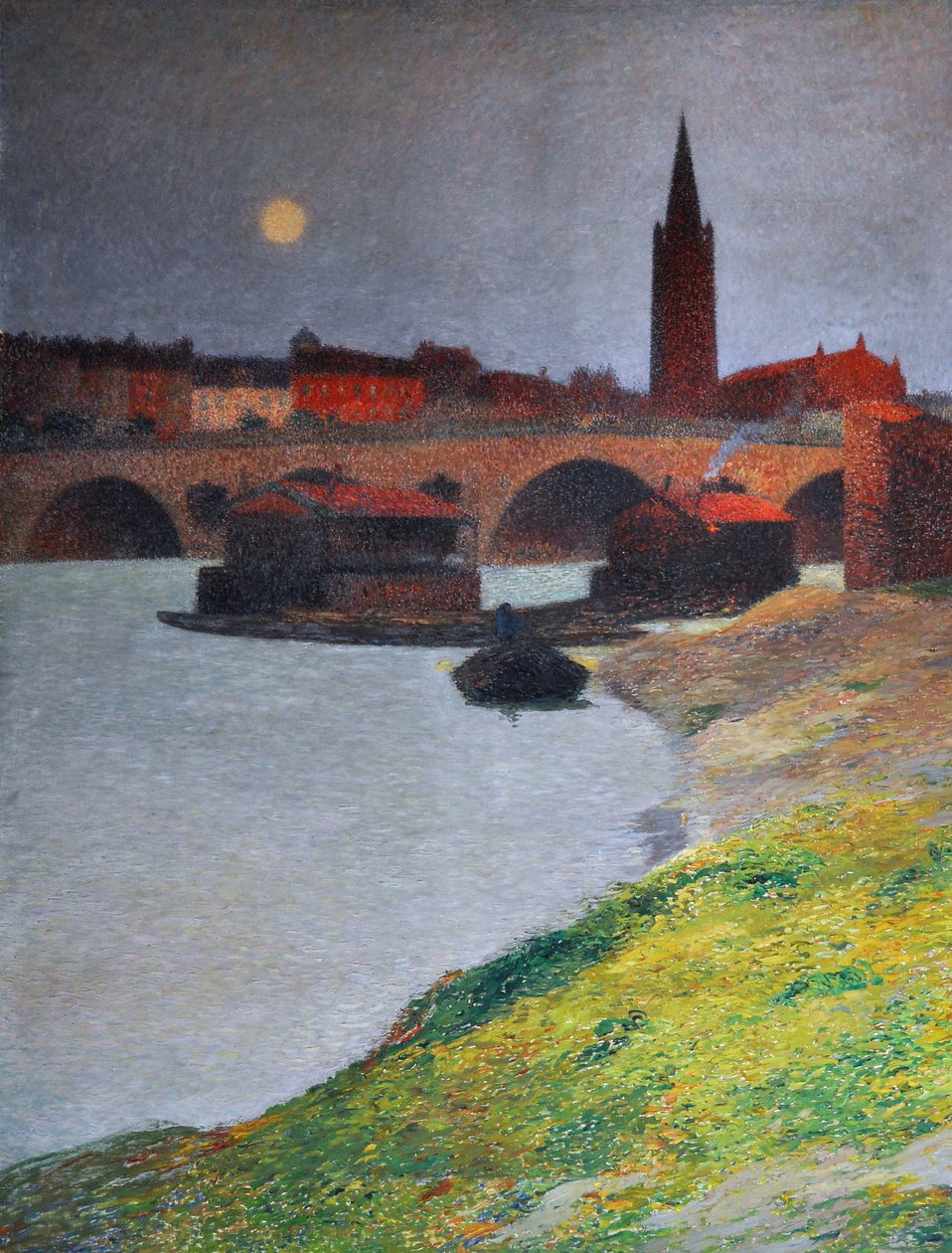 Udsigt over Toulouse, ca. 1900 (freskomaleri) af Henri Jean Guillaume Martin