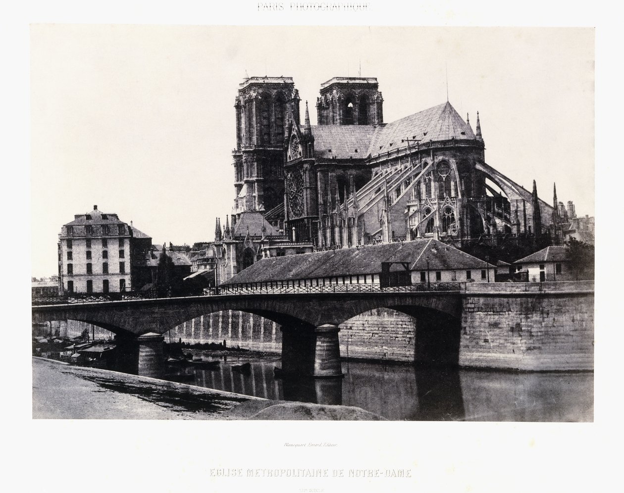 Notre-Dame-kirken, XII århundrede, ca. 1852 (salttryk) af Henri Jean Louis (attr.to) Le Secq