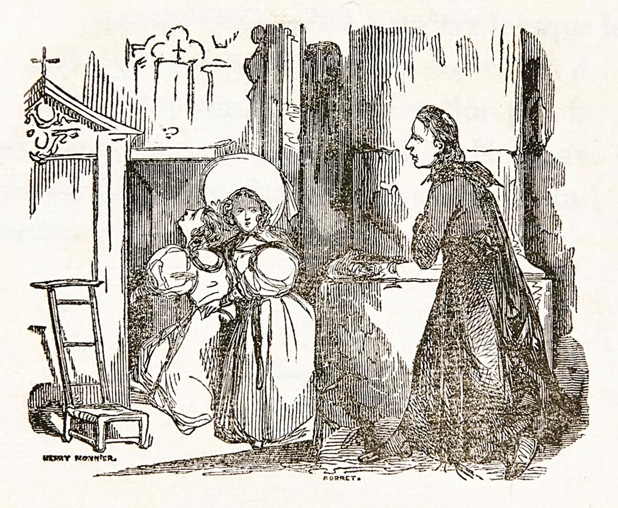 Le Rouge et le Noir [The Red and the Black] af Stendhal (Marie-Henri Beyle) (1783-1842) titelside fra bog 1 af Henri Joseph Dubouchet
