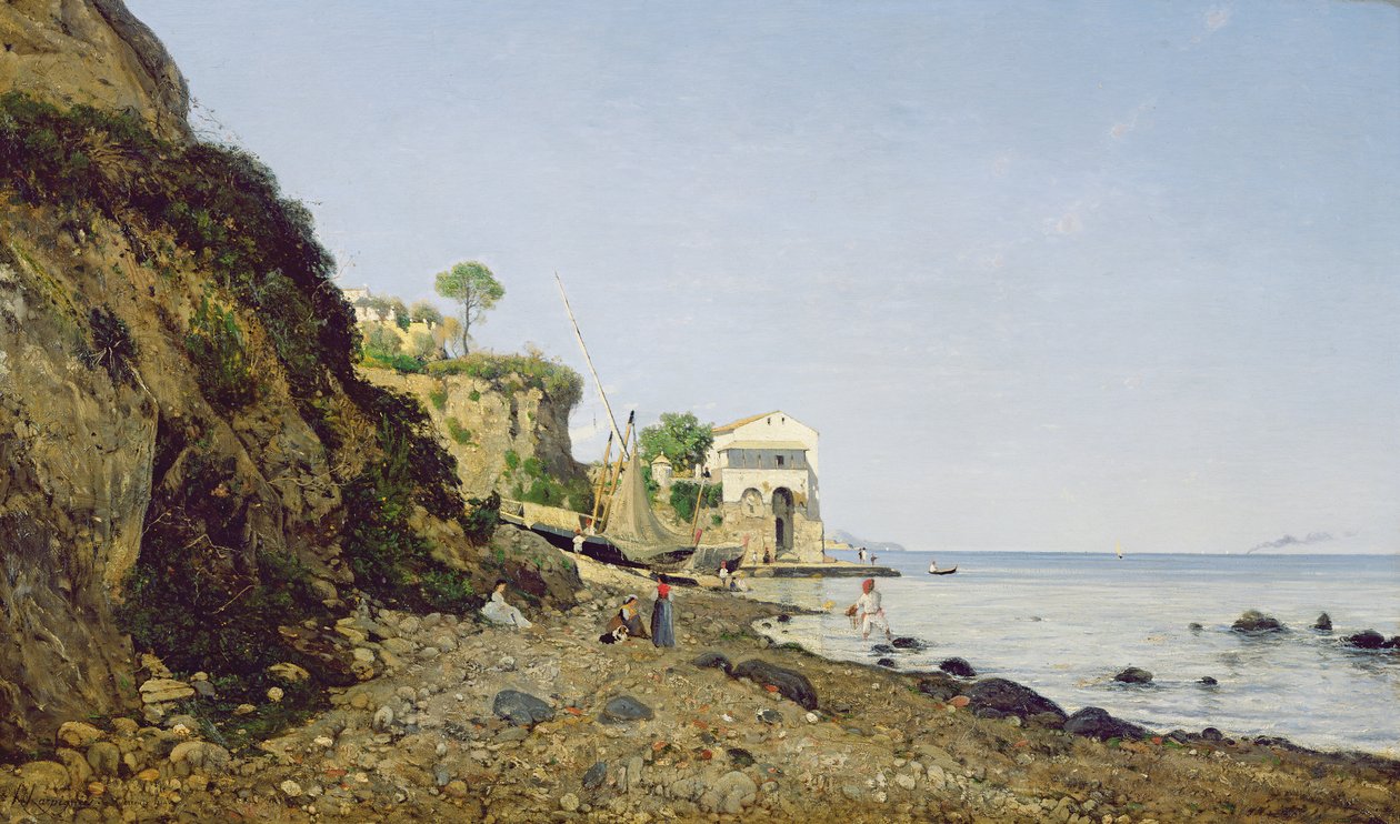 Sølandskab ved Sorrento, 1859 af Henri Joseph Harpignies