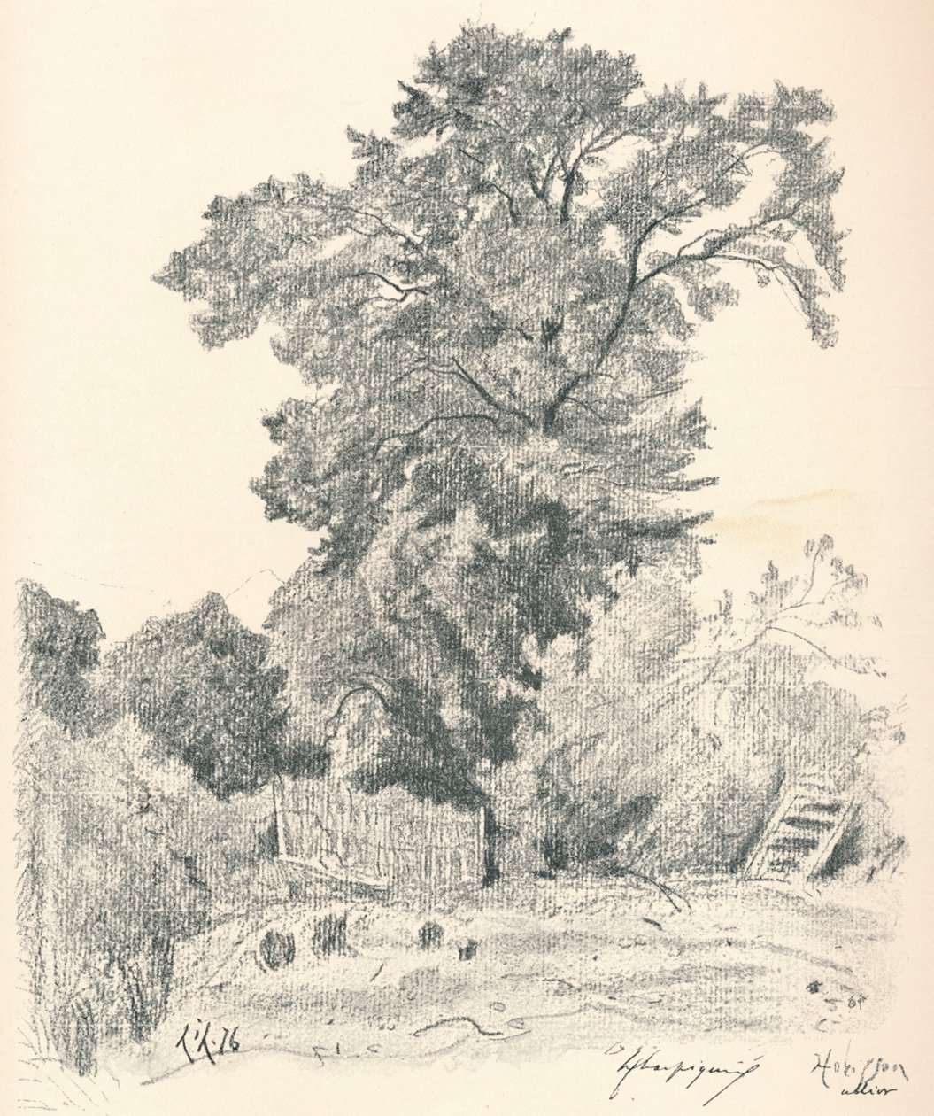 Studie af træer, c1839-1898, 1898 af Henri Joseph Harpignies