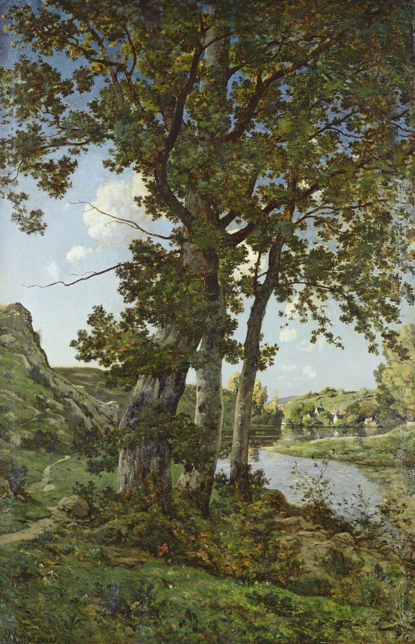 The Oaks of Chateau-Renard, 1875 af Henri Joseph Harpignies