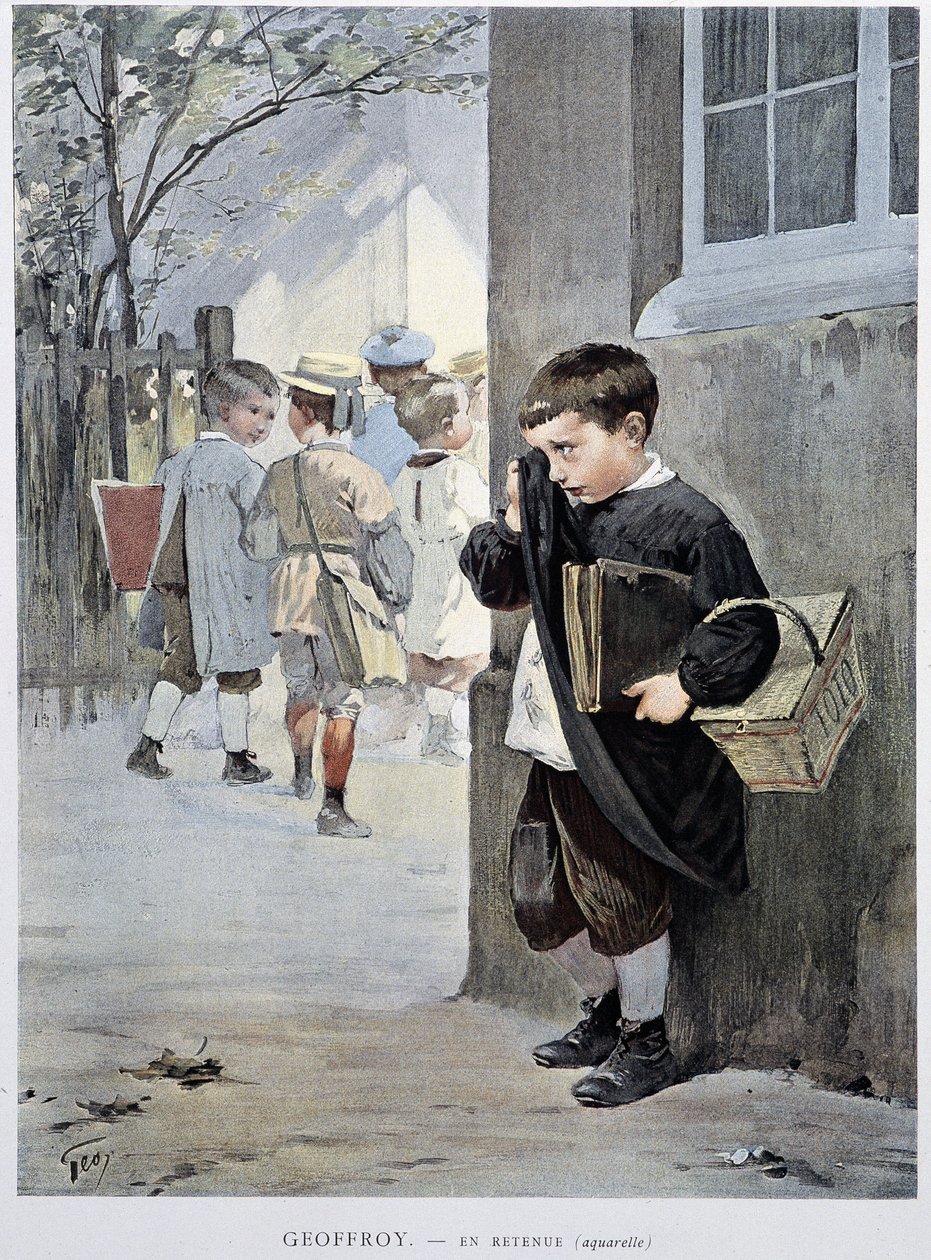 I tilbageholdenhed - akvarel af Geoffroy i "" Le Figaro Illustré""", maj 1901 af Henri Jules Jean Geoffroy
