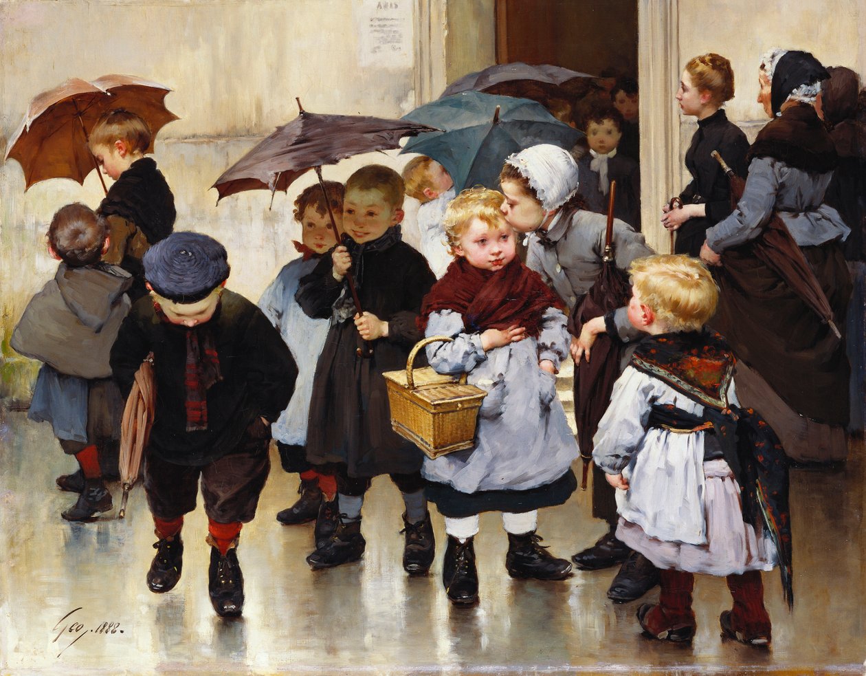 Forlader klassen, 1888 af Henri Jules Jean Geoffroy