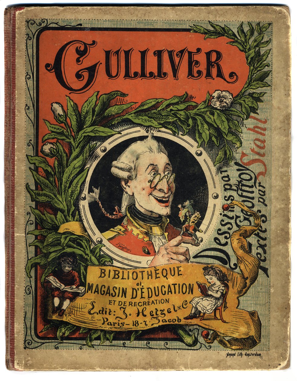 Portræt af Lemuel Gulliver. Cover til "" Gulliver