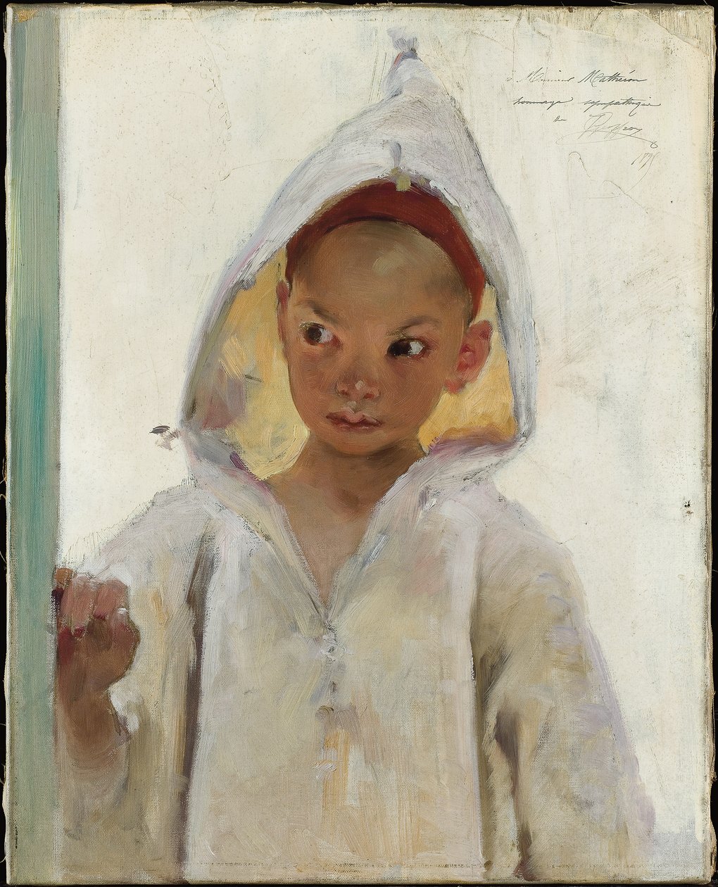 Portræt af en ung dreng iført en Burnous af Henri Jules Jean Geoffroy