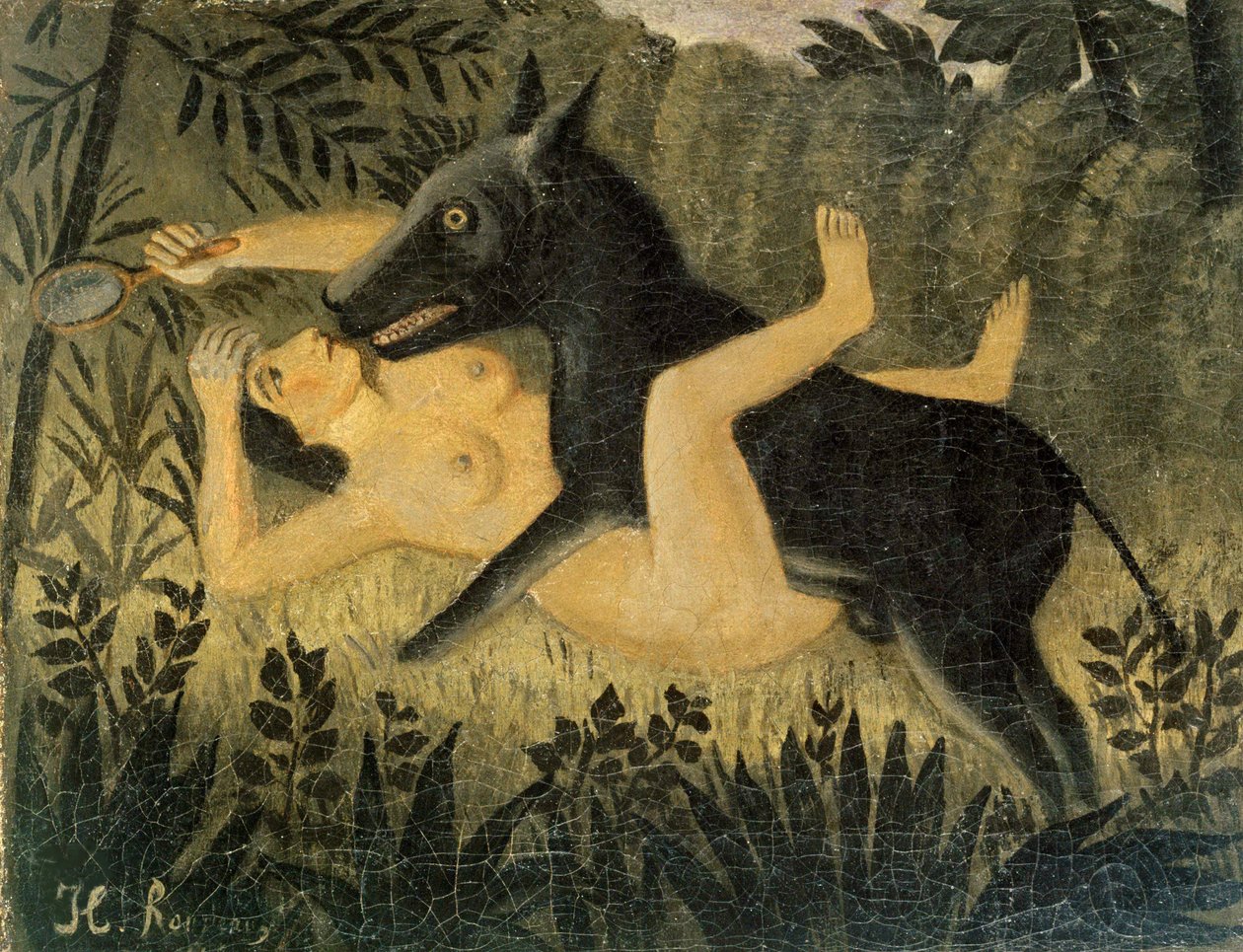 Beauty and the Beast Beauty and the Beast, ca. 1908. af Henri Julien Félix Rousseau
