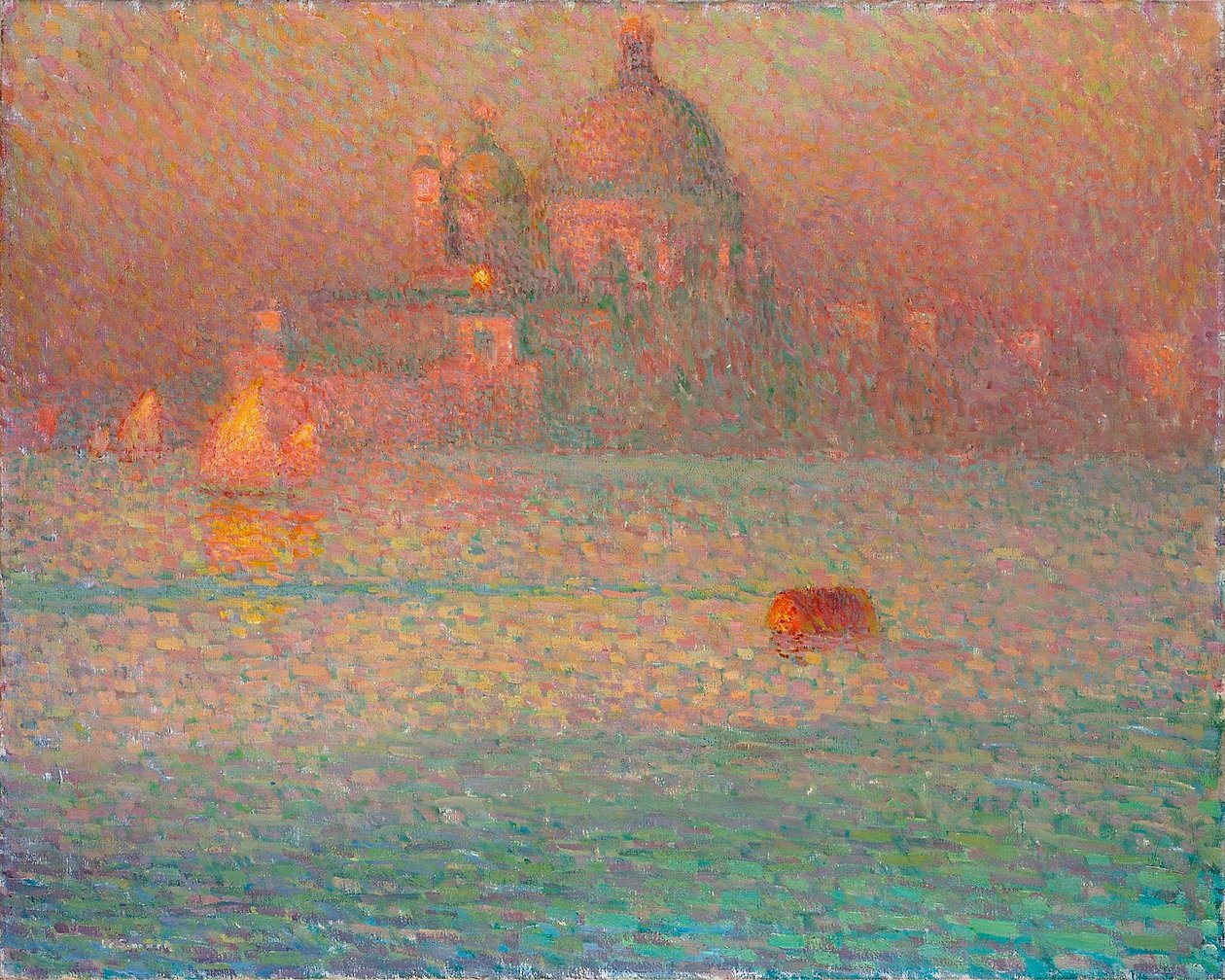 Fyrværkeri. Vintermorgen i Venedig, 1907 af Henri Le Sidaner