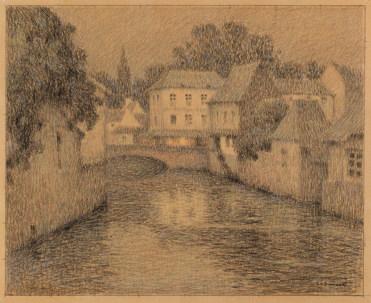 Landskab af Henri Le Sidaner