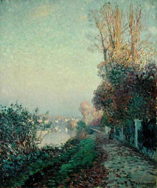 Langs floden (olie på lærred) af Henri Lebasque