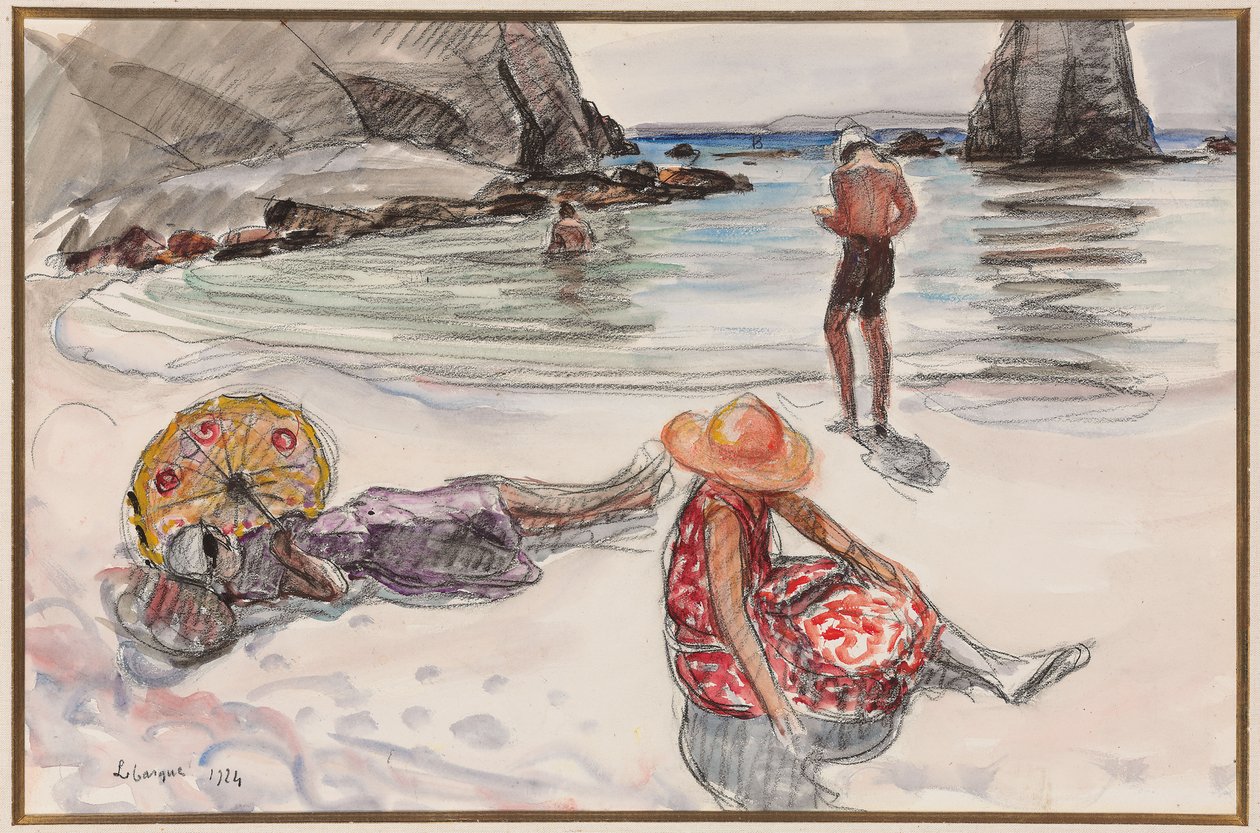 Crozon-halvøen, Portzic-stranden; Crozon-halvøen, Portzic-stranden, 1924 af Henri Lebasque