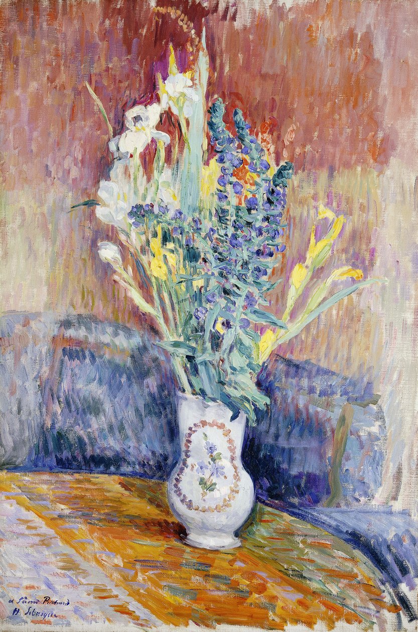 Blomsterbuket; Buket blomster, af Henri Lebasque