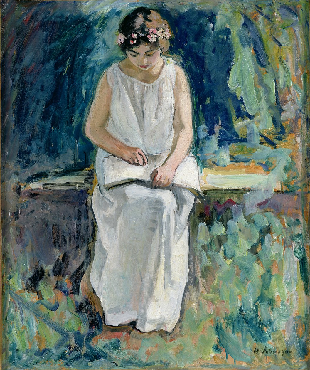 Pige læser af Henri Lebasque