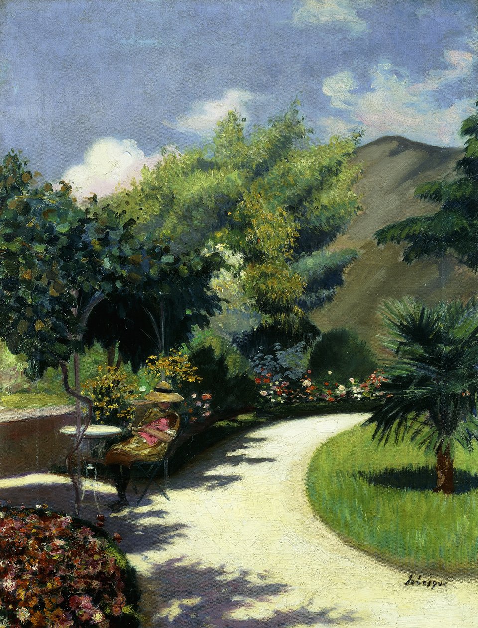 Pige i en have, Le Pradet; Pigen i haven, Le Pradet, ca. 1925 af Henri Lebasque