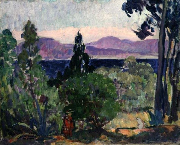 Midi-landskab (olie på lærred) af Henri Lebasque