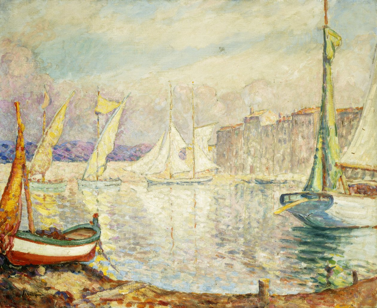 Havnen i Saint Tropez, 1906 af Henri Lebasque