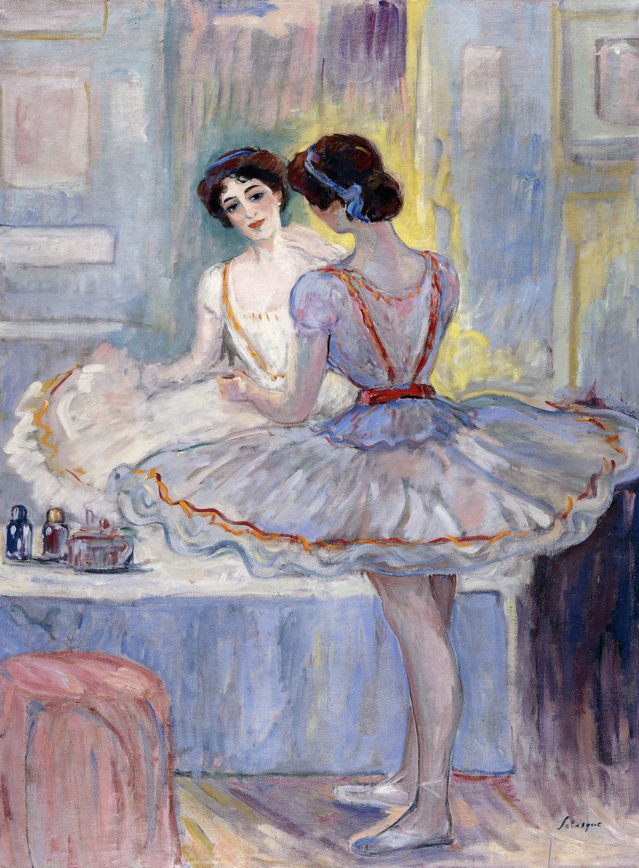Miss Zambelli i Haras omklædningsrum; Mademoiselle Zambelli Dance Sa Logay, ೧೯೧೨ af Henri Lebasque