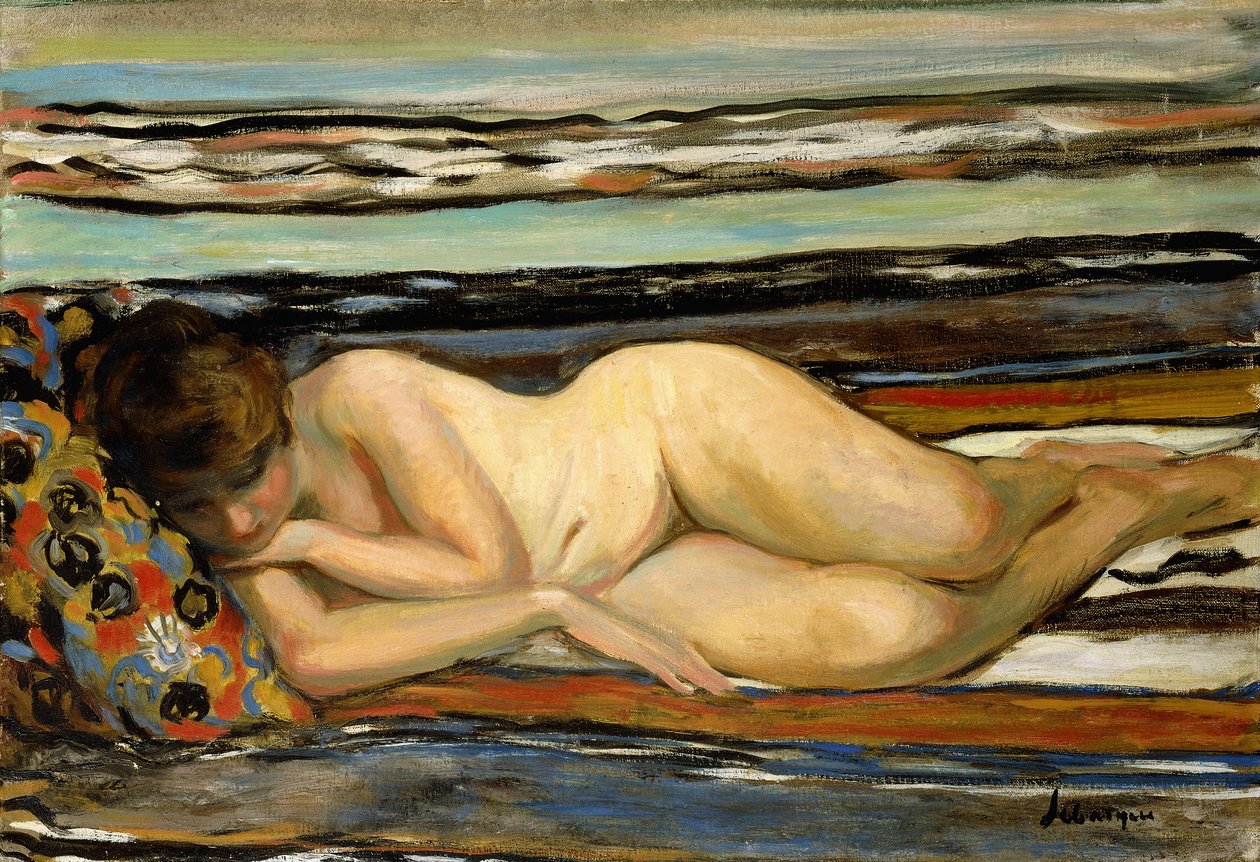 Nøgen kvinde sover; Nu Allonge, af Henri Lebasque