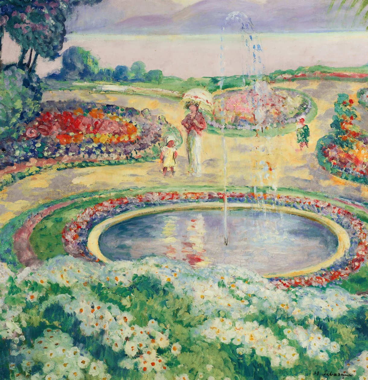 Blomsterhaven. af Henri Lebasque