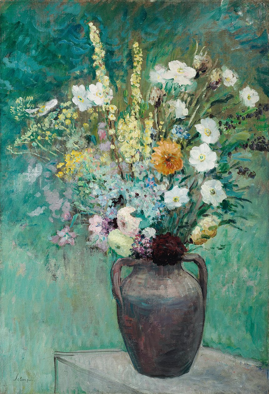 Vase med blomster, ca. 1913-1914 af Henri Lebasque