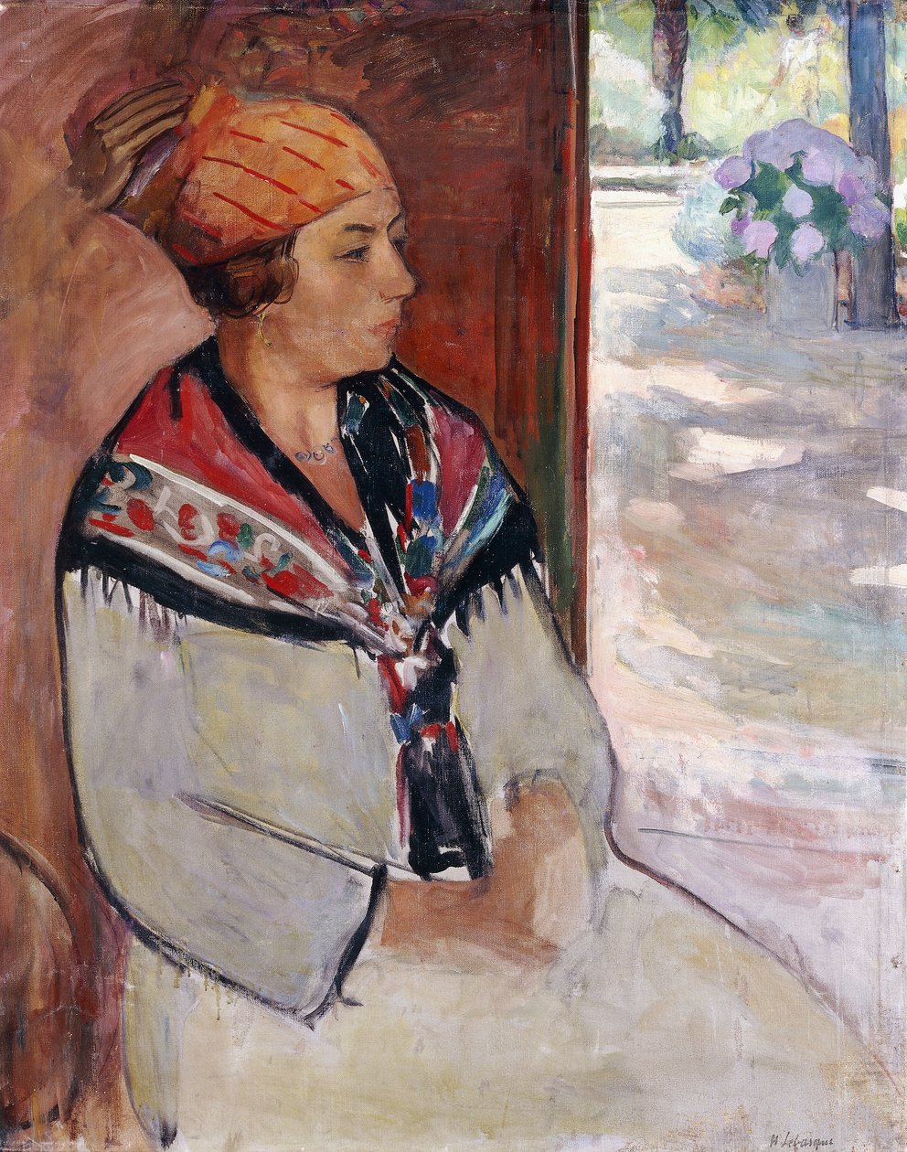 Kvinde i en Bandana ved Prefailles; Femme au Madras a Prefailles, 1922 af Henri Lebasque