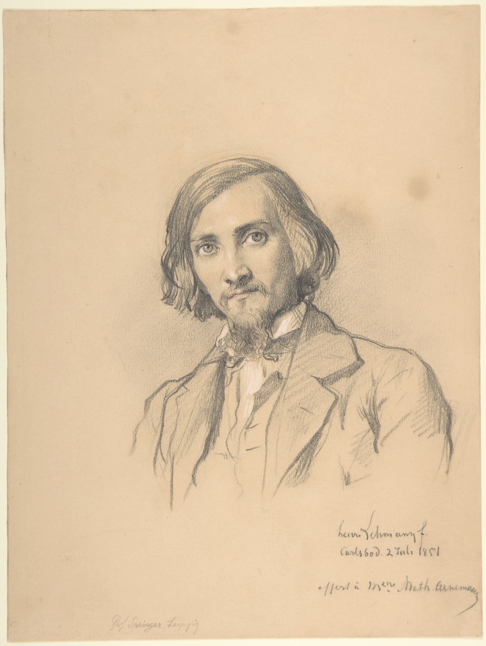 Portræt af Anton Heinrich Springer (1825-1895) af Henri Lehmann