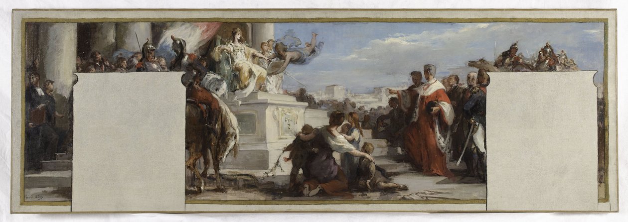 Skitse til rådssalen på Pantins rådhus: Loven af Henri Leopold Levy