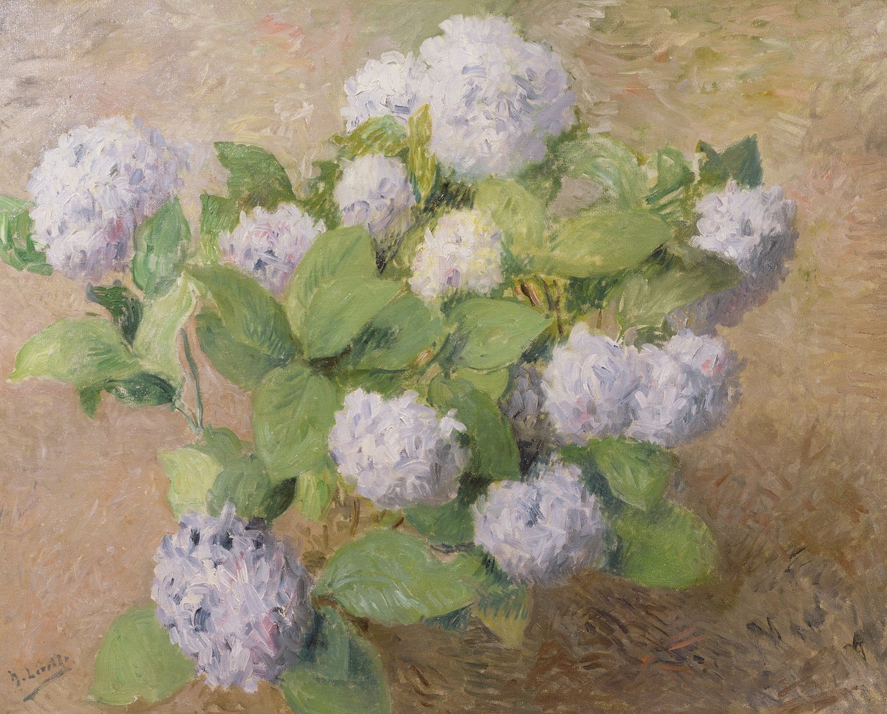Blå hortensia af Henri Lerolle
