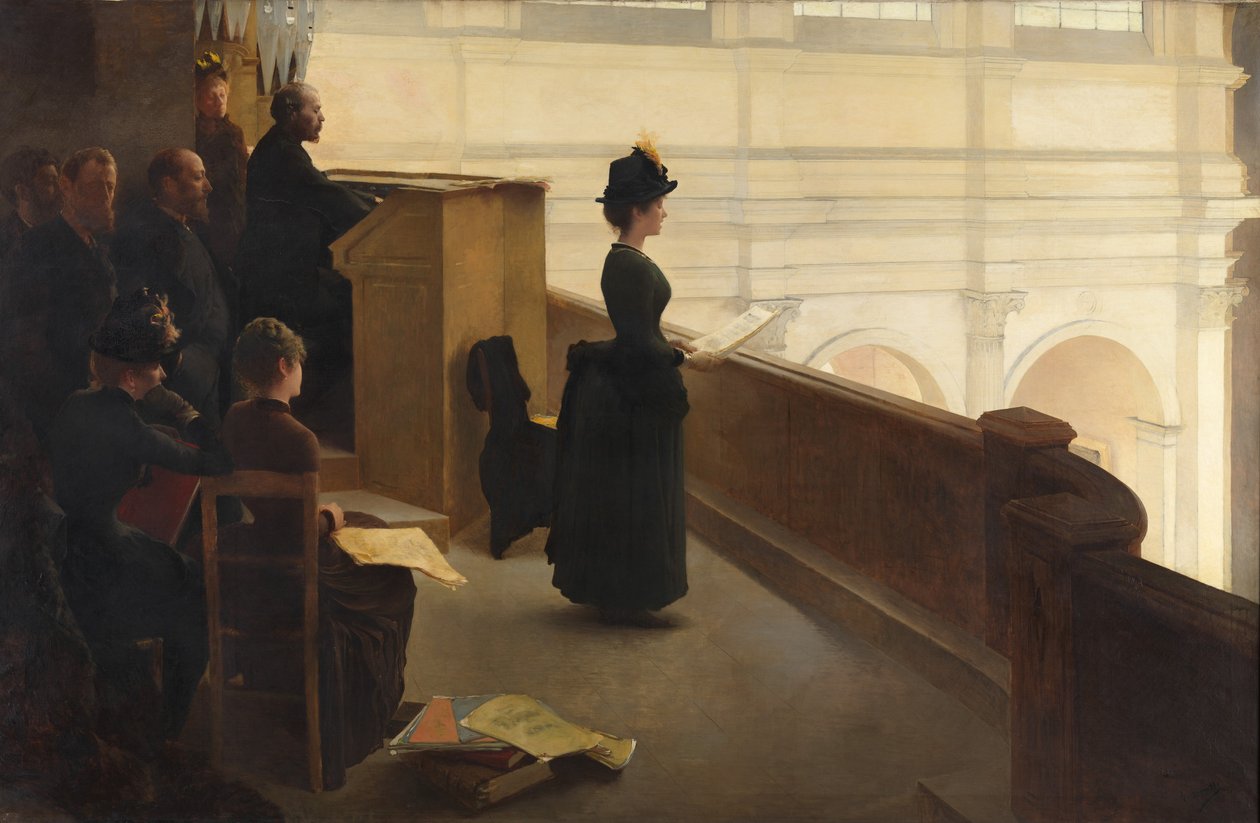 Orgelprøven, 1885 af Henri Lerolle