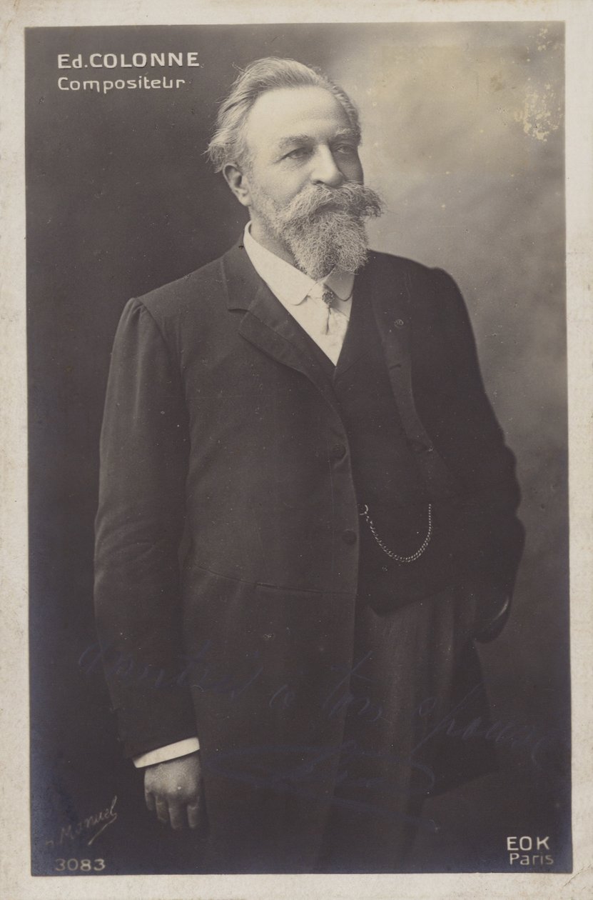 Edouard Colonne, fransk dirigent og violinist (1838-1910) (s/h-foto) af Henri Manuel