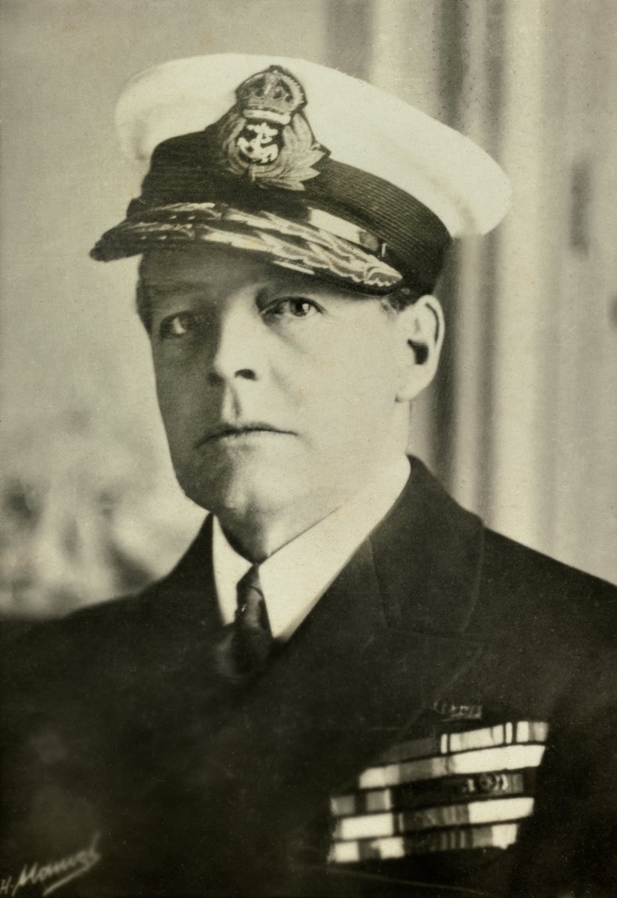 Portræt af admiral David Beatty (foto) af Henri Manuel