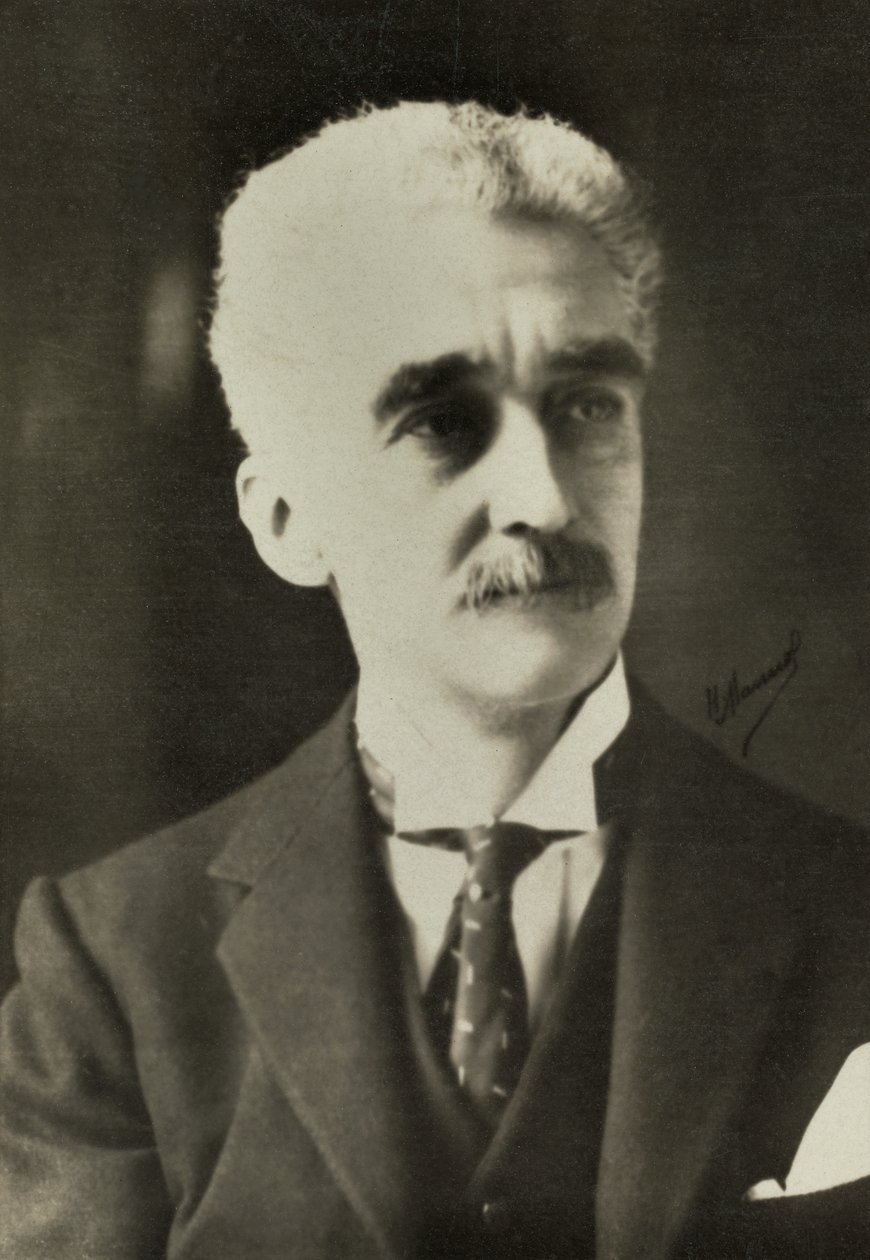 Portræt af belgiske Paul Hymans (foto) af Henri Manuel
