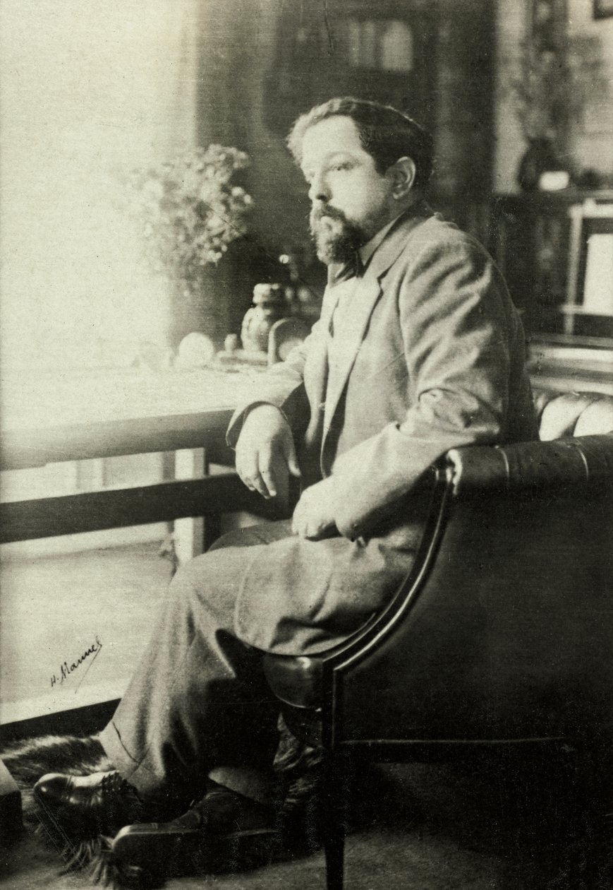 Portræt af Claude Debussy (foto) af Henri Manuel