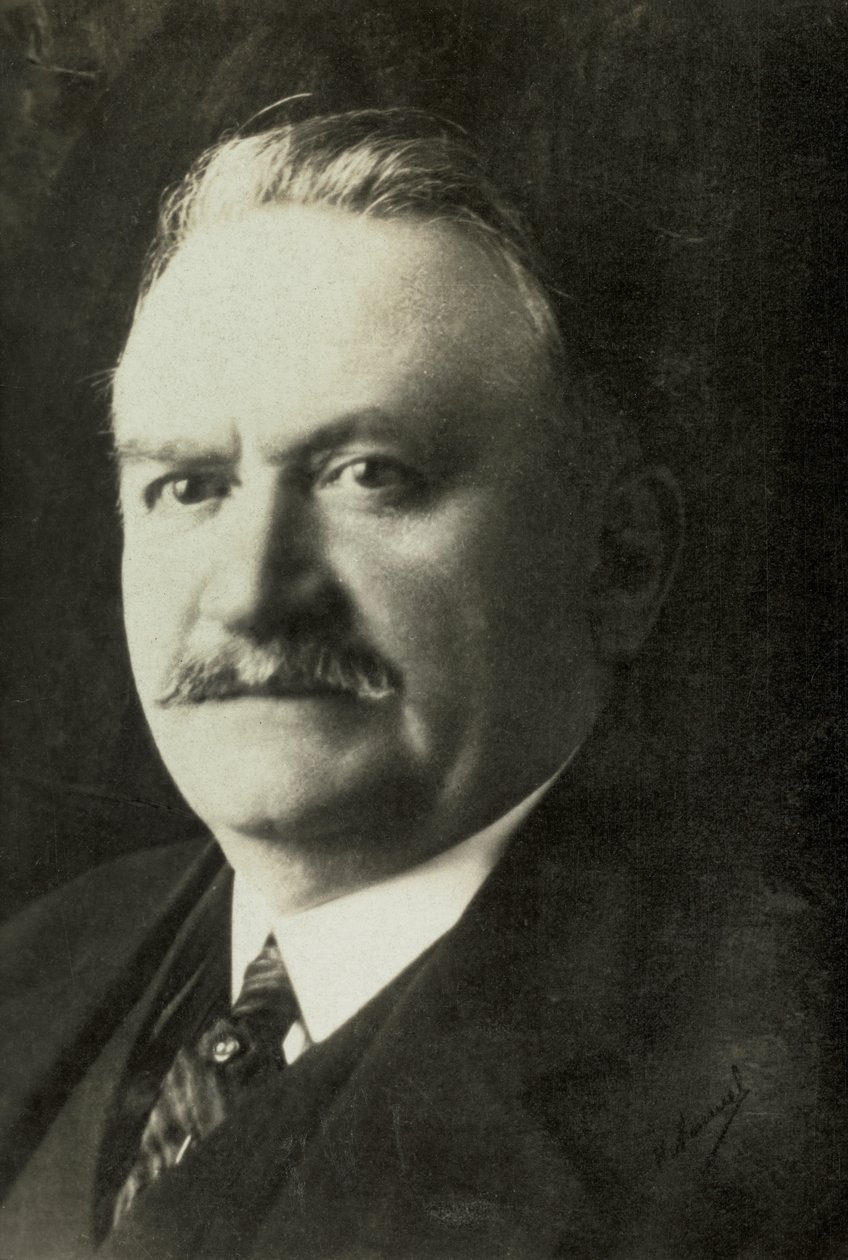 Portræt af Gaston Doumergue (foto) af Henri Manuel