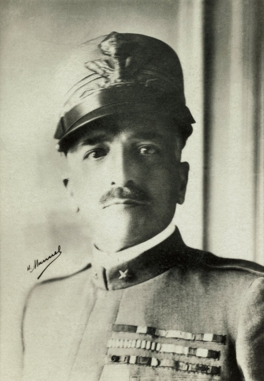 Portræt af den italienske general Armando Diaz (foto) af Henri Manuel