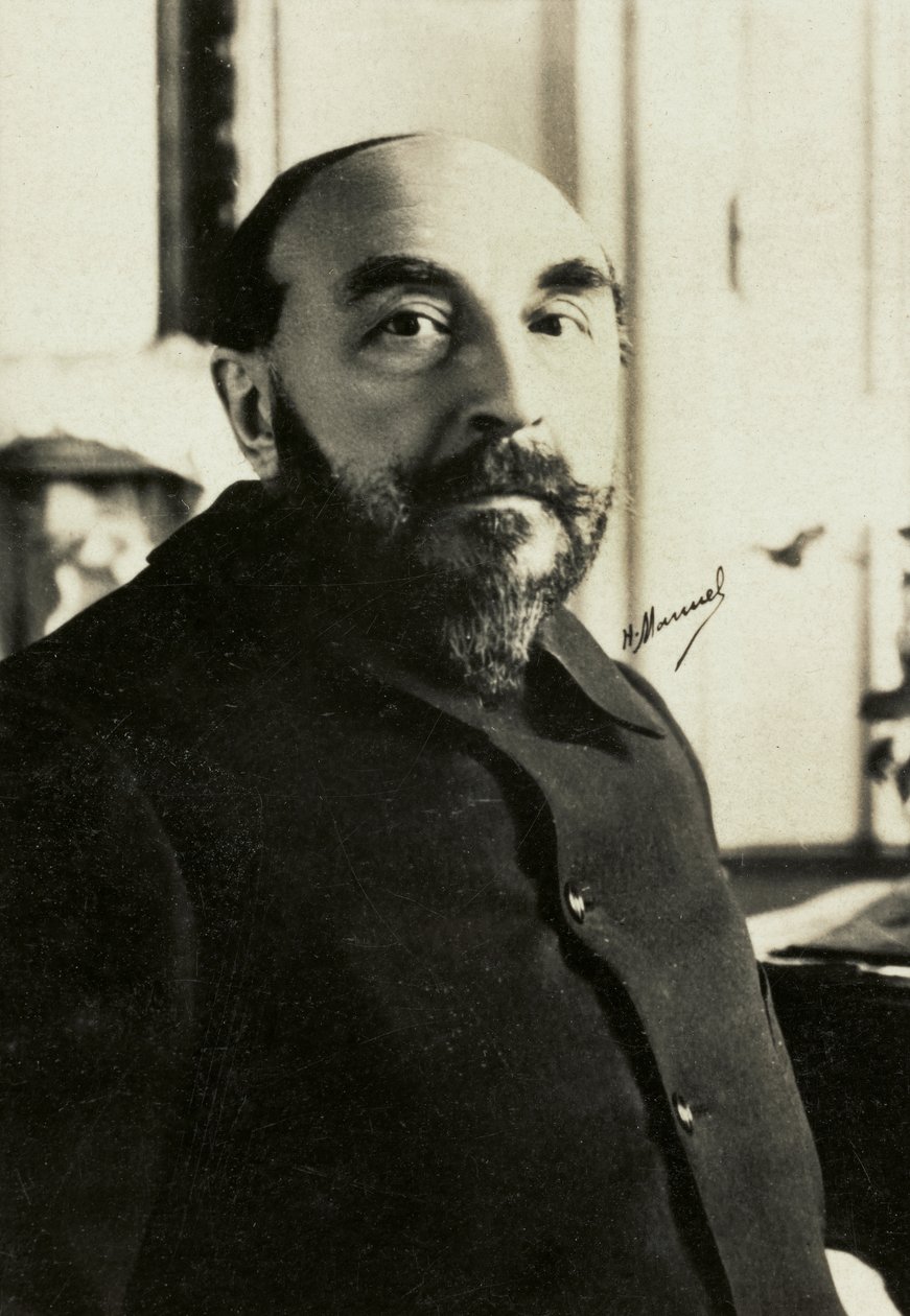 Portræt af Joseph Henri Boex dit J. , H. Rosny l Aine (foto) af Henri Manuel