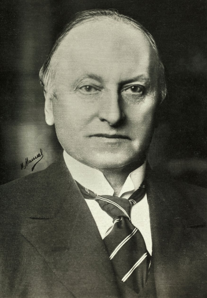 Portræt af Lord Georges Curzon (foto) af Henri Manuel