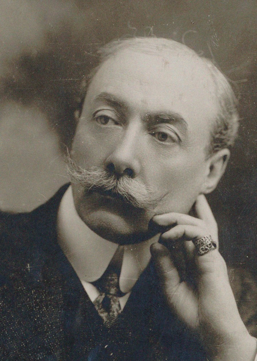 Portræt af pianist og komponist André Messager 1853-1929. af Henri Manuel