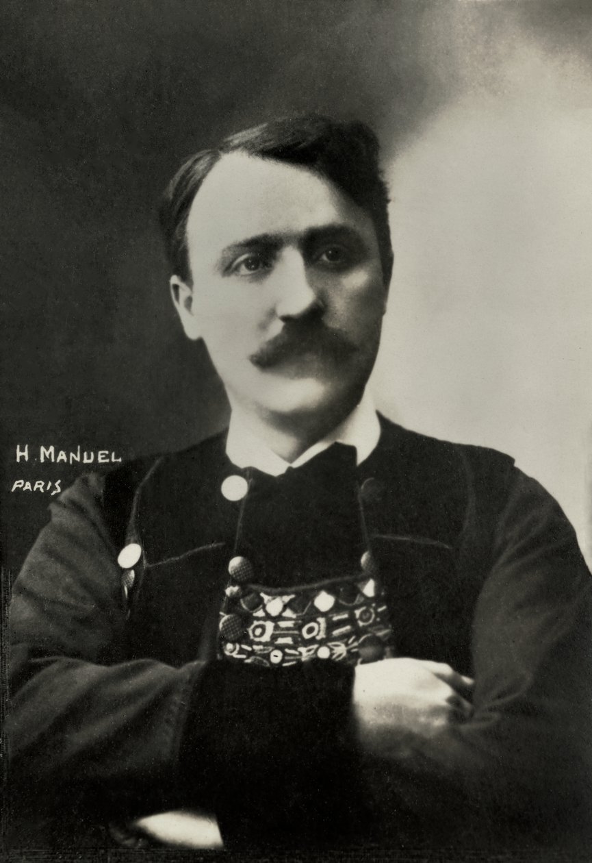 Portræt af den franske forfatter Theodore Botrel ( 1868 af Henri Manuel