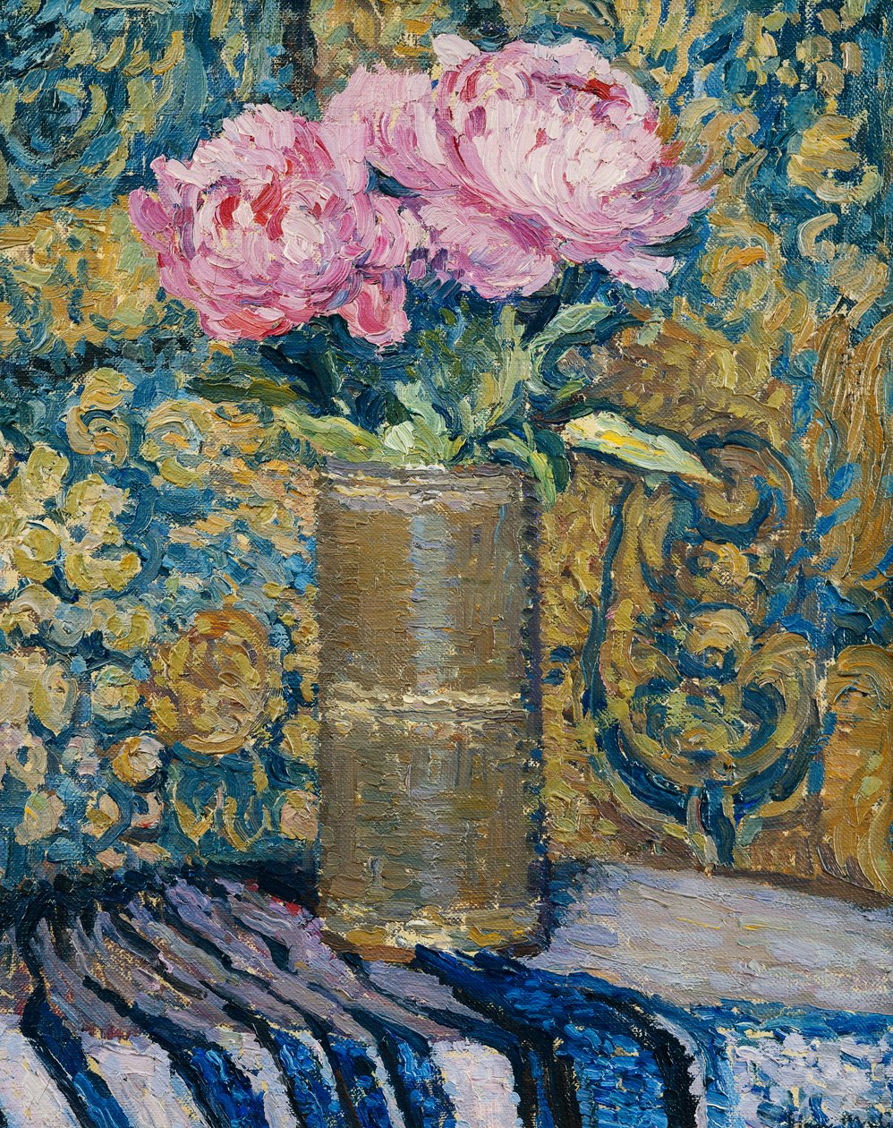 Buket af pæoner; Buket af pæoner, af Henri Martin