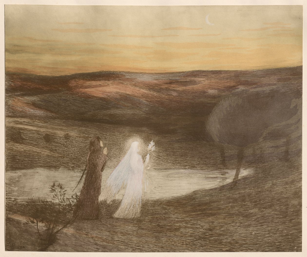 Dante møder Beatrice, 1898. af Henri Martin