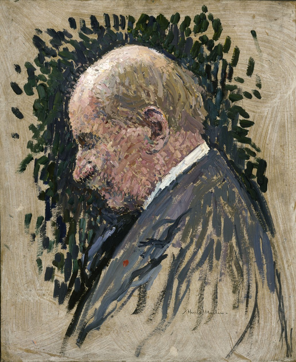 Portræt af komponisten Gustave Charpentier 1860-1956, ca 1932. af Henri Martin