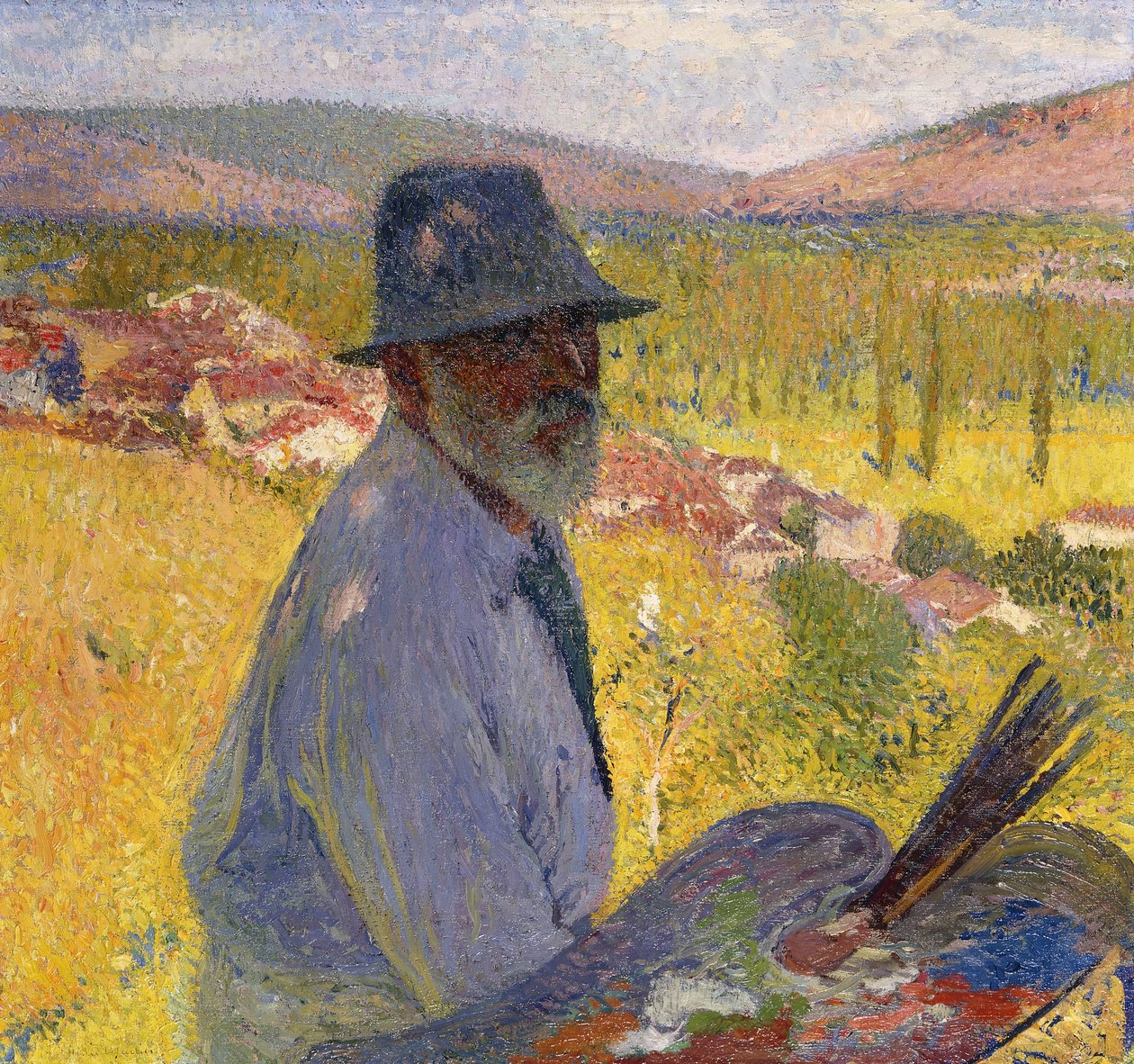 Selvportræt på La Bastide-du-Vert; Selvportræt på La Bastide-du-Vert, 1905 af Henri Martin